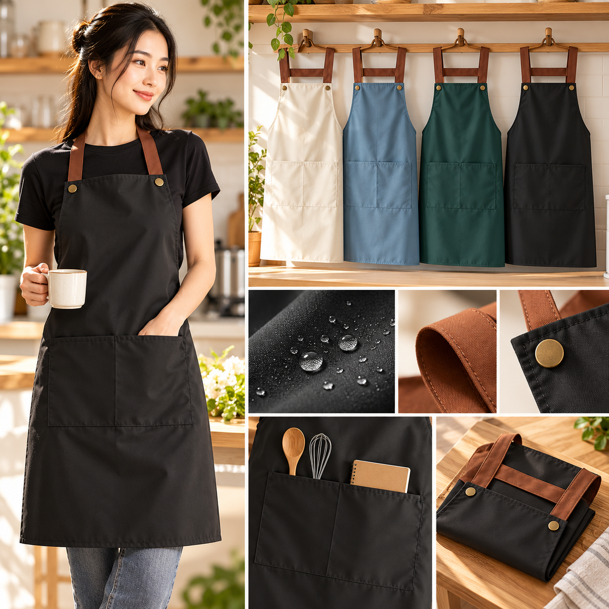 Waterproof Apron Cooking Durable Kitchen Apron — photo 6