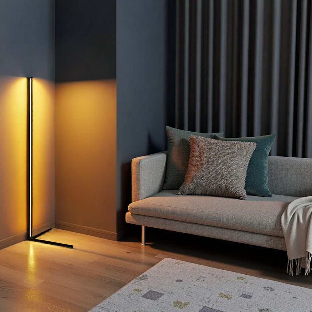 Nordic LED Floor Lamp with Remote, Dimmable RGB and Warm White, 142 cm — photo 11