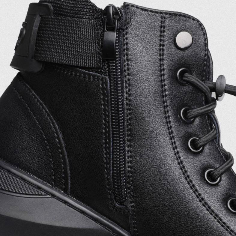 Black Casual Versatile Men's Leather Ankle Boots — photo 14
