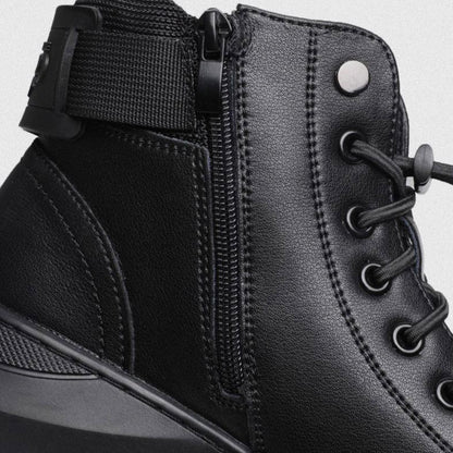 Black Casual Versatile Men's Leather Ankle Boots — photo 14