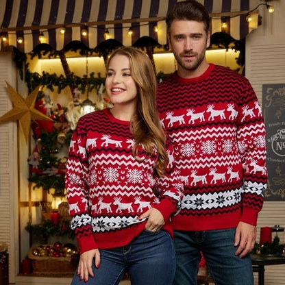 Matching Christmas Sweaters for Couples and Families – Nordic Knit Pullover — photo 2