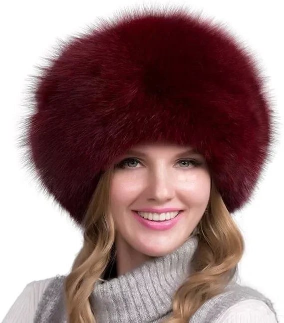 Women's Winter Hat | Natural Fox Fur & Integrated Earmuffs | One Size Fits Most — photo 8