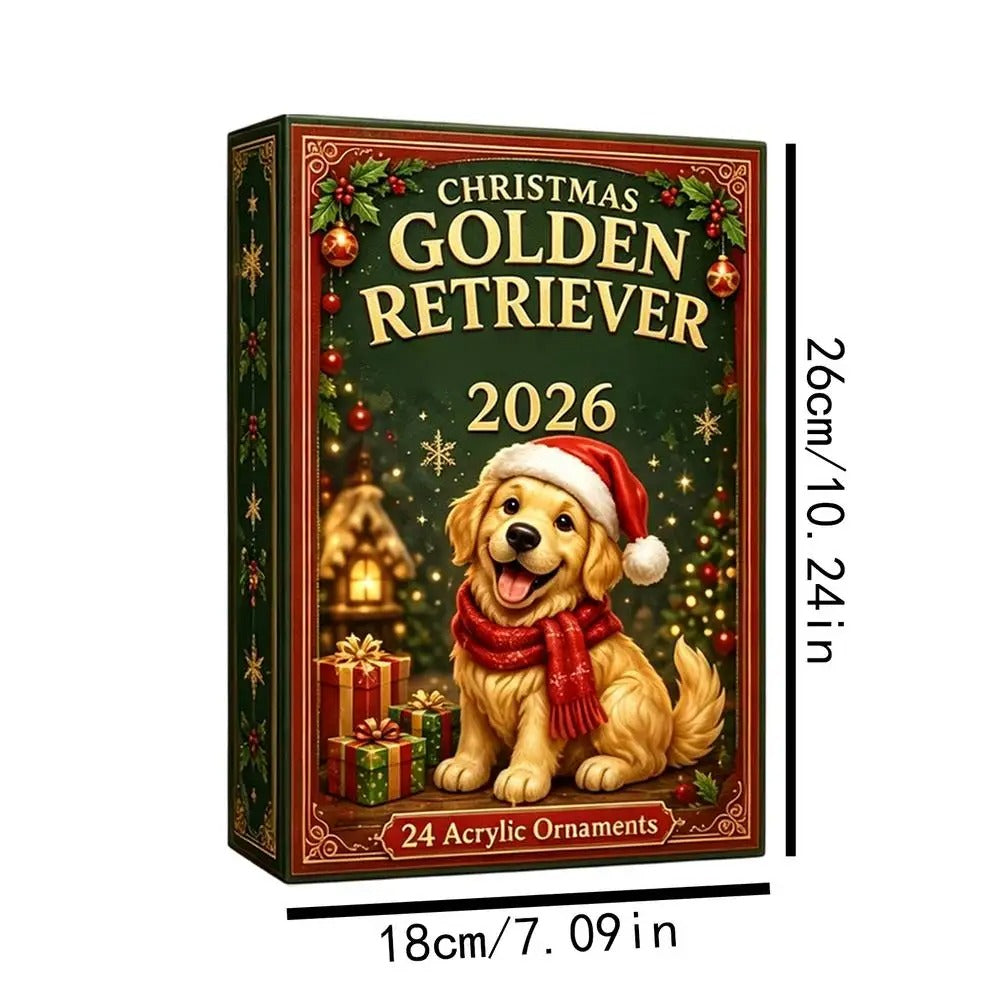 2026 Christmas Advent Calendar Cute American Golden Retriever Pendant 24-Day Countdown Calendar — photo 6