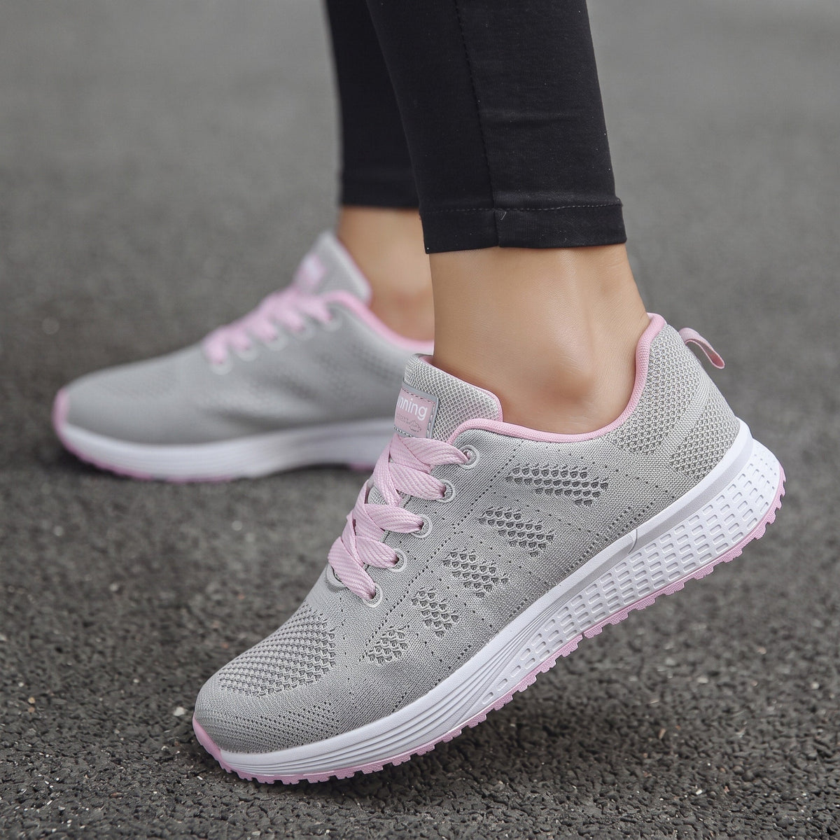 Alice - Women's Orthopaedic Slip-On Lace-Up Trainers — photo 10