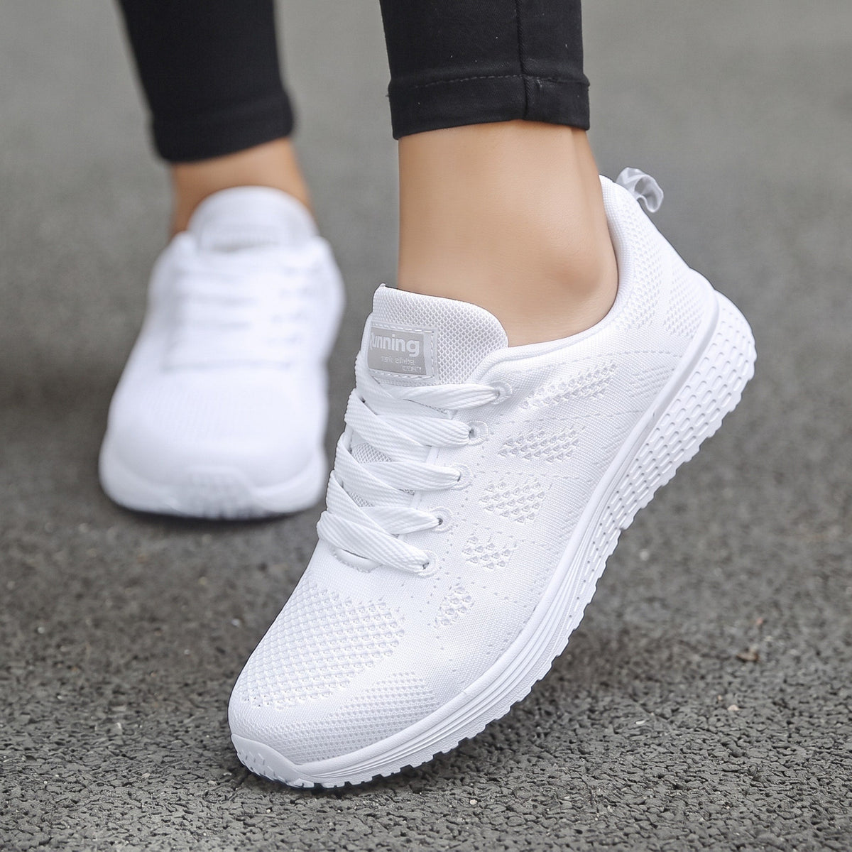 Alice - Women's Orthopaedic Slip-On Lace-Up Trainers — photo 4