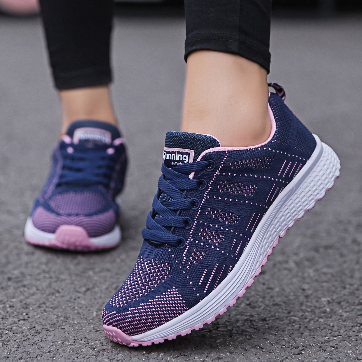 Alice - Women's Orthopaedic Slip-On Lace-Up Trainers — photo 7