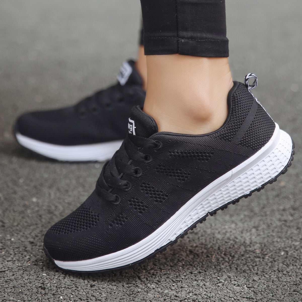 Alice - Women's Orthopaedic Slip-On Lace-Up Trainers — photo 2