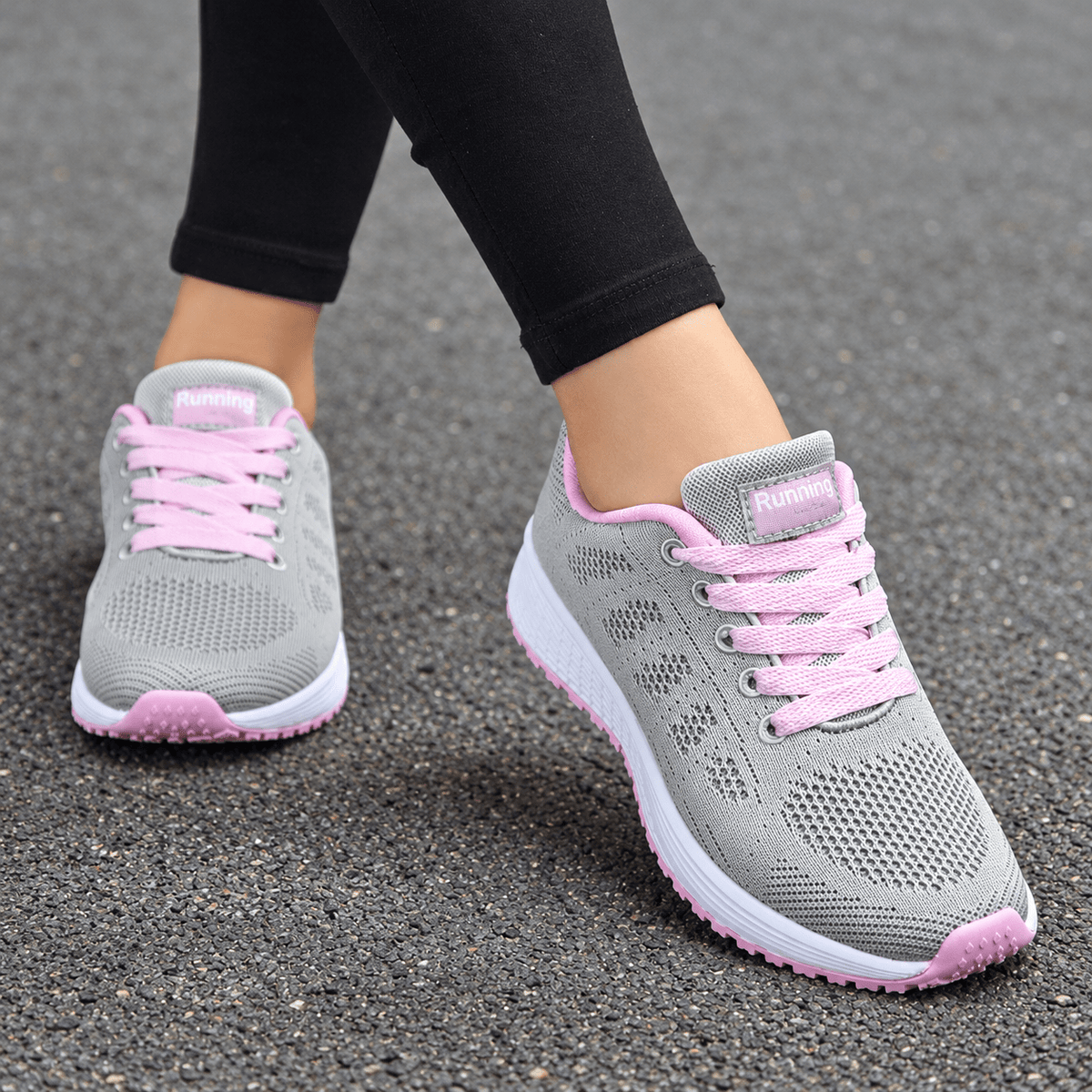 Alice - Women's Orthopaedic Slip-On Lace-Up Trainers — photo 11