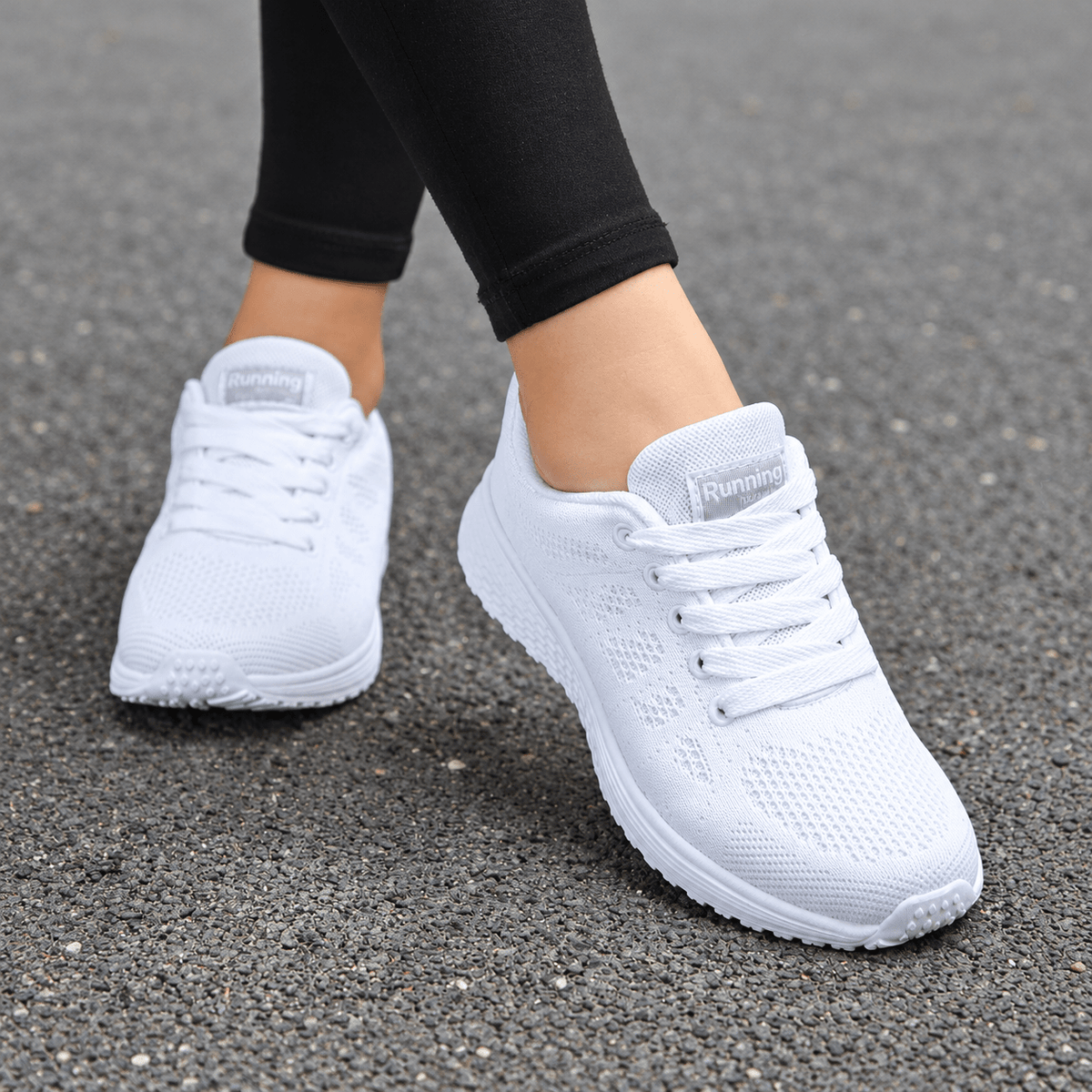 Alice - Women's Orthopaedic Slip-On Lace-Up Trainers — photo 6