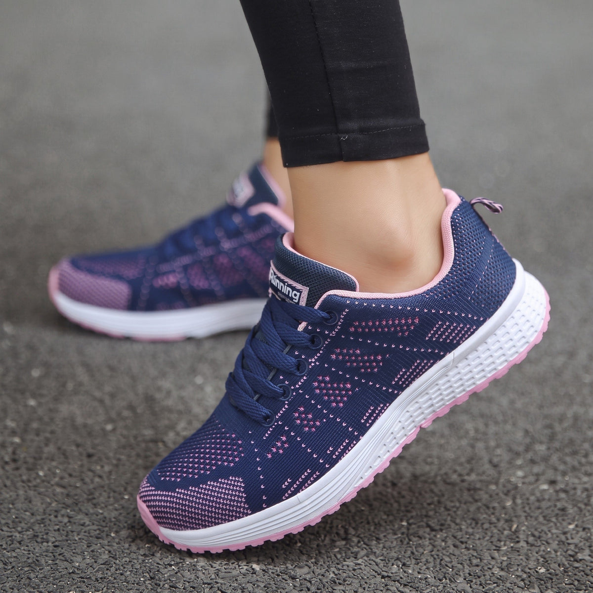 Alice - Women's Orthopaedic Slip-On Lace-Up Trainers — photo 8