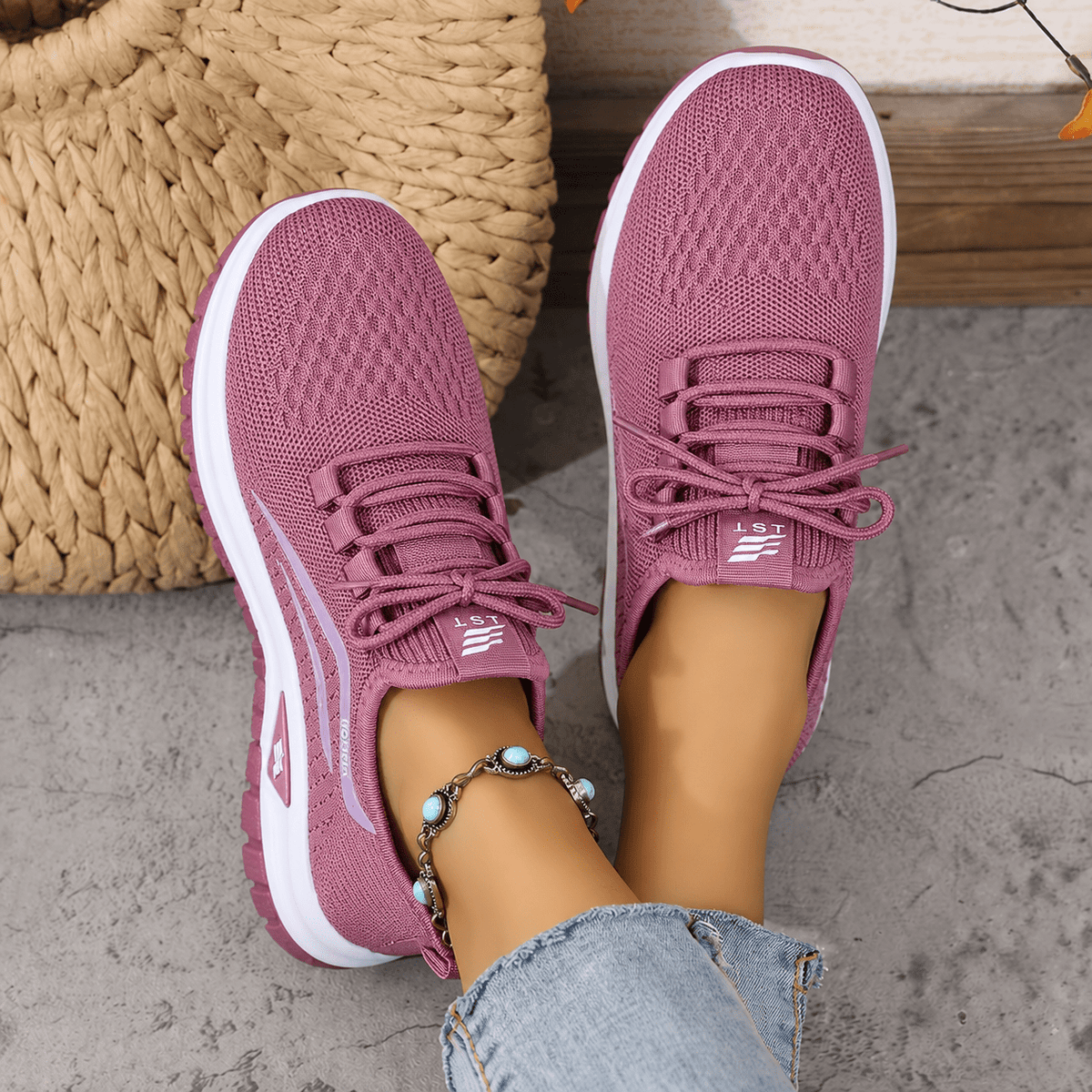 Alice - Women's Orthopaedic Wide Fit Lace-Up Trainers with Cushioned Sole — photo 11
