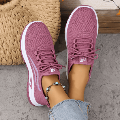 Alice - Women's Orthopaedic Wide Fit Lace-Up Trainers with Cushioned Sole — photo 11