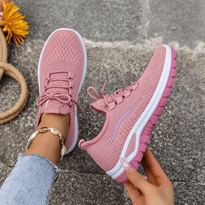 Alice - Women's Orthopaedic Wide Fit Lace-Up Trainers with Cushioned Sole — photo 5