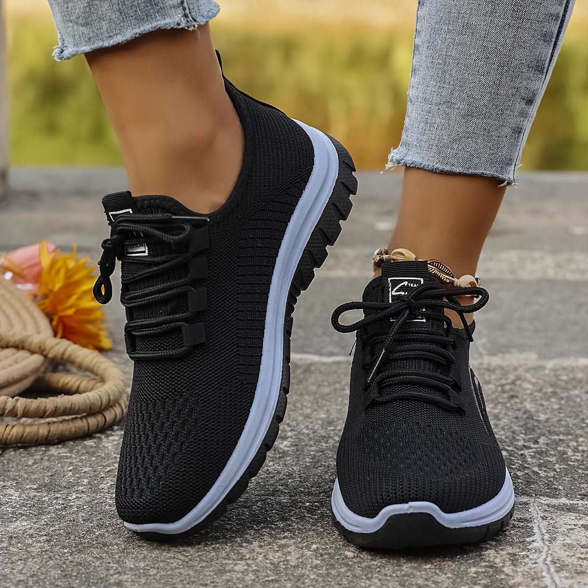 Alice - Women's Orthopaedic Wide Fit Lace-Up Trainers with Cushioned Sole — photo 1