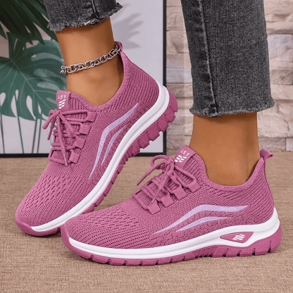 Alice - Women's Orthopaedic Wide Fit Lace-Up Trainers with Cushioned Sole — photo 9