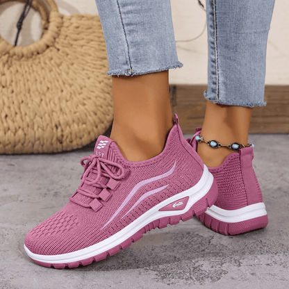 Alice - Women's Orthopaedic Wide Fit Lace-Up Trainers with Cushioned Sole — photo 10