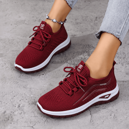 Alice - Women's Orthopaedic Wide Fit Lace-Up Trainers with Cushioned Sole — photo 8