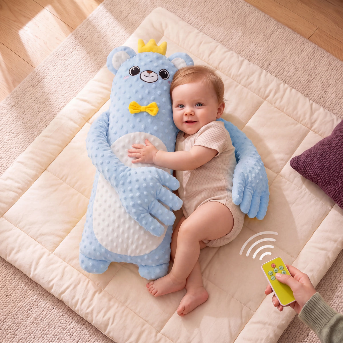 Baby Patting Pillow Sandy Blue Bear — photo 1