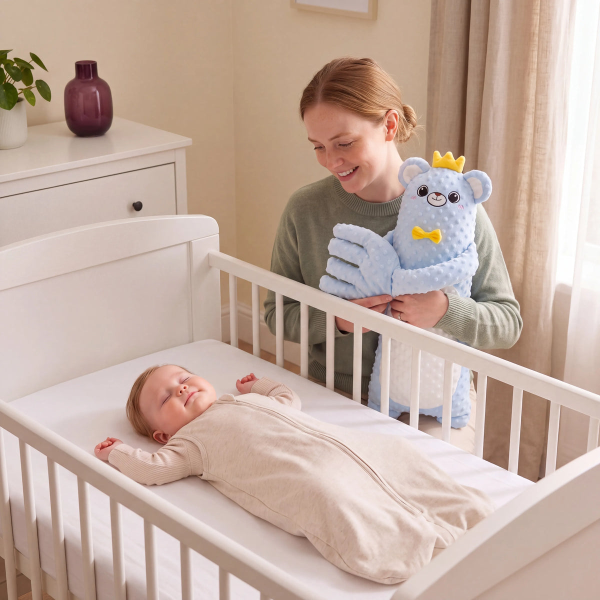 Baby Patting Pillow Sandy Blue Bear — photo 3