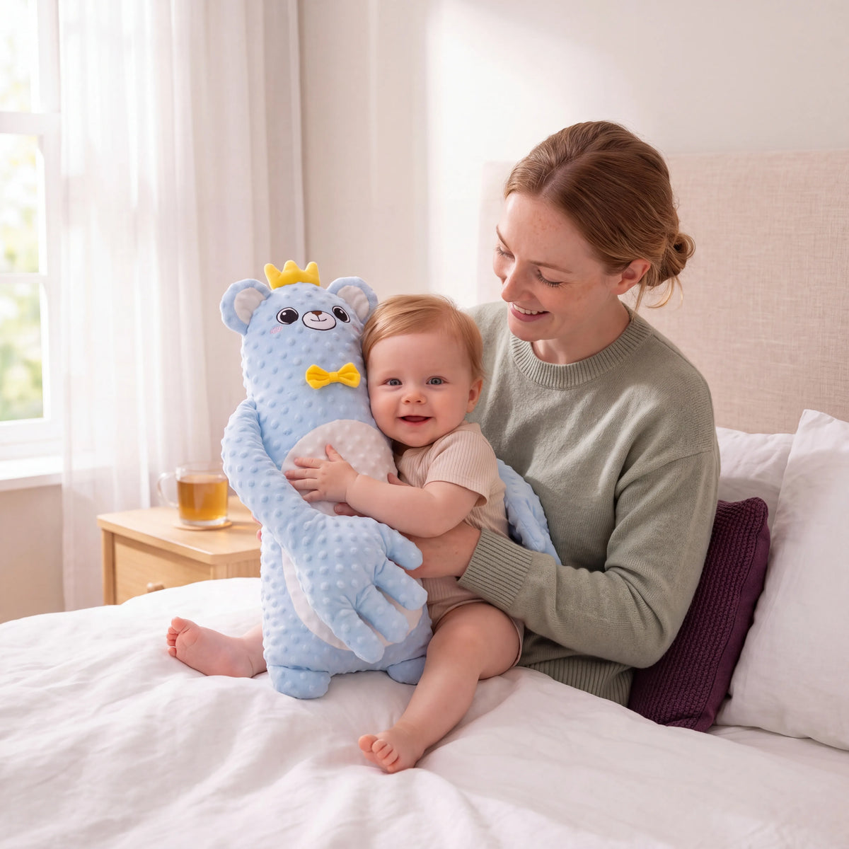 Baby Patting Pillow Sandy Blue Bear — photo 4