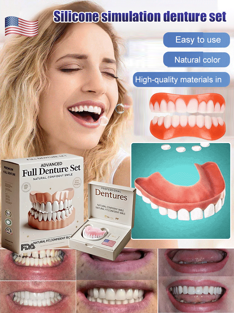 Flexible Denture Set for Upper & Lower Jaw – Reusable & Custom-Fit — photo 4