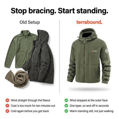Men's Windproof Hooded Fleece Jacket for Walking & Hiking — photo 8