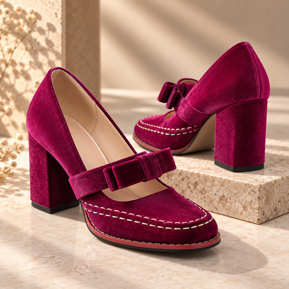 Nordspur | Bella Velvet Mary Jane Heels — photo 4