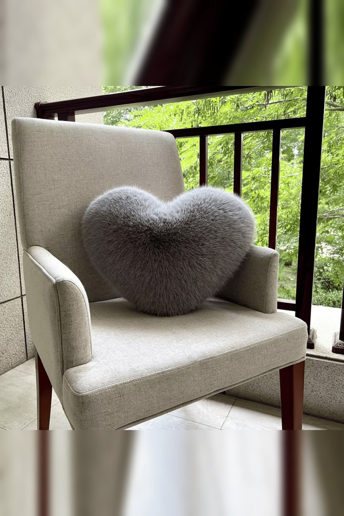 Heart Cushion with Long Pile – 32 x 40 cm, Four Colours — photo 5