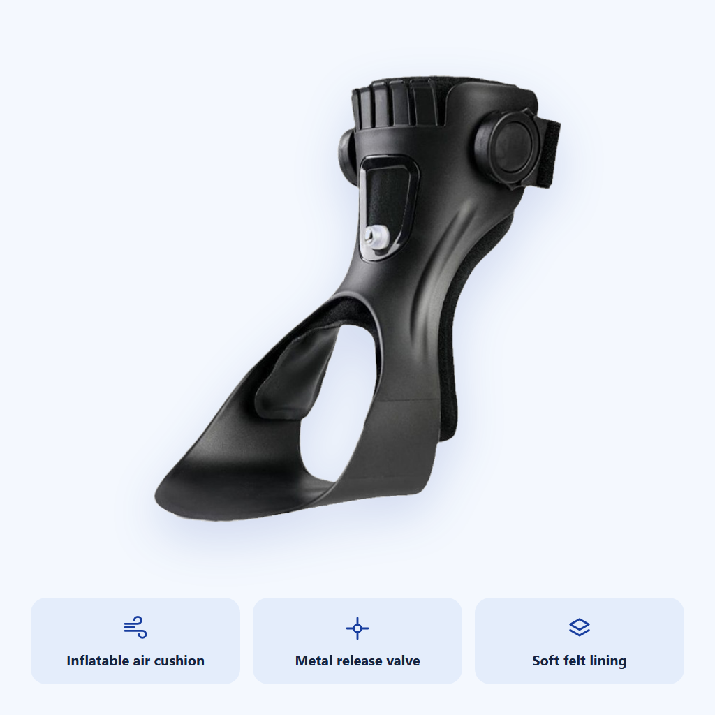 Adjustable Foot Drop Support Brace with Air Cushion — photo 3