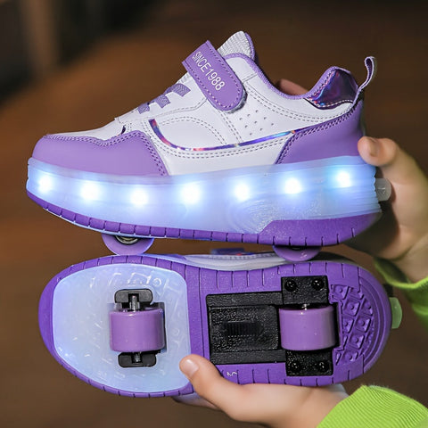 Children's Roller Sneakers with Retractable Wheels and Rechargeable LED Light-Up Sole — photo 18