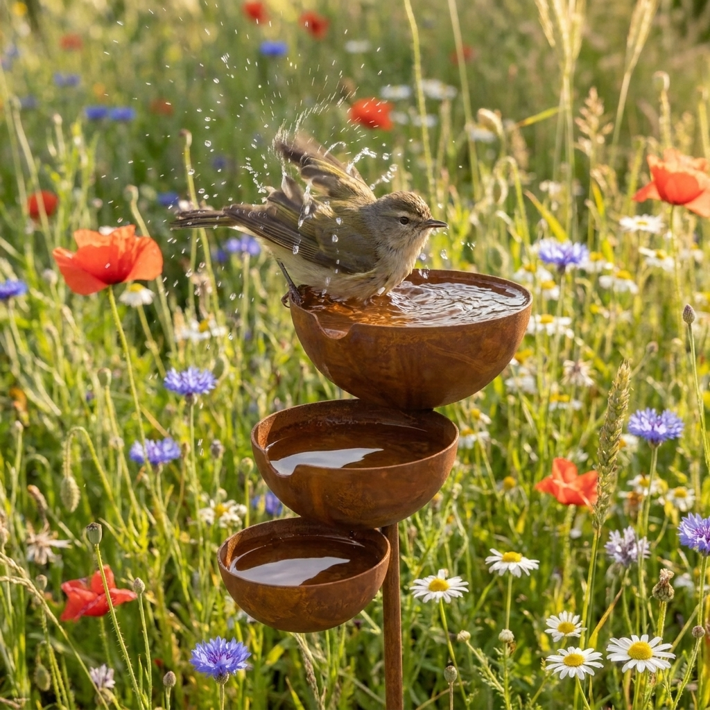 Three-Tier Bird Bath: Water Station and Garden Ornament in One — photo 2