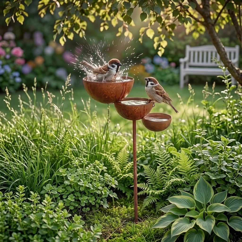 Three-Tier Bird Bath: Water Station and Garden Ornament in One — photo 3