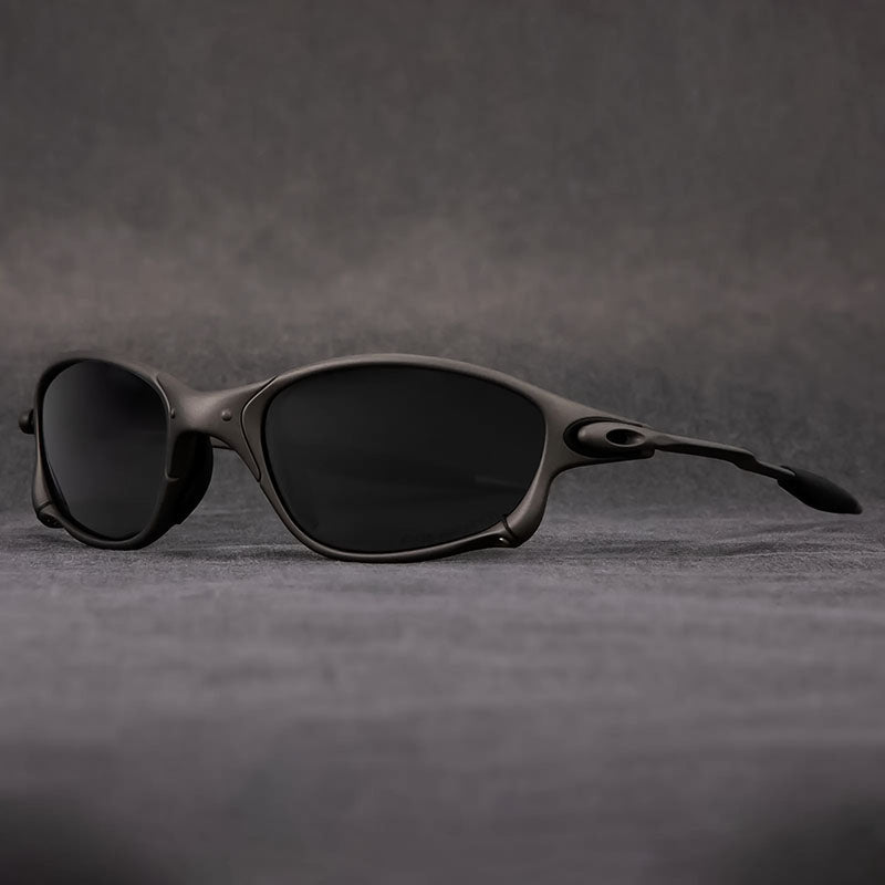 Polarised UV400 Square Sunglasses with Lightweight Metal Frame and Mirror Lenses for Riding — photo 8