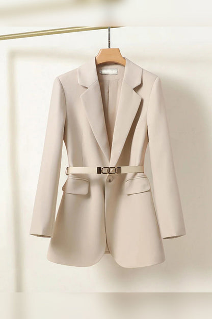 Blazer Women - Belted Notched Lapel Longline Cut — photo 1