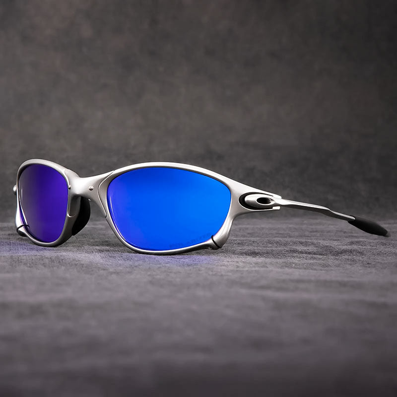 Polarised UV400 Square Sunglasses with Lightweight Metal Frame and Mirror Lenses for Riding — photo 7