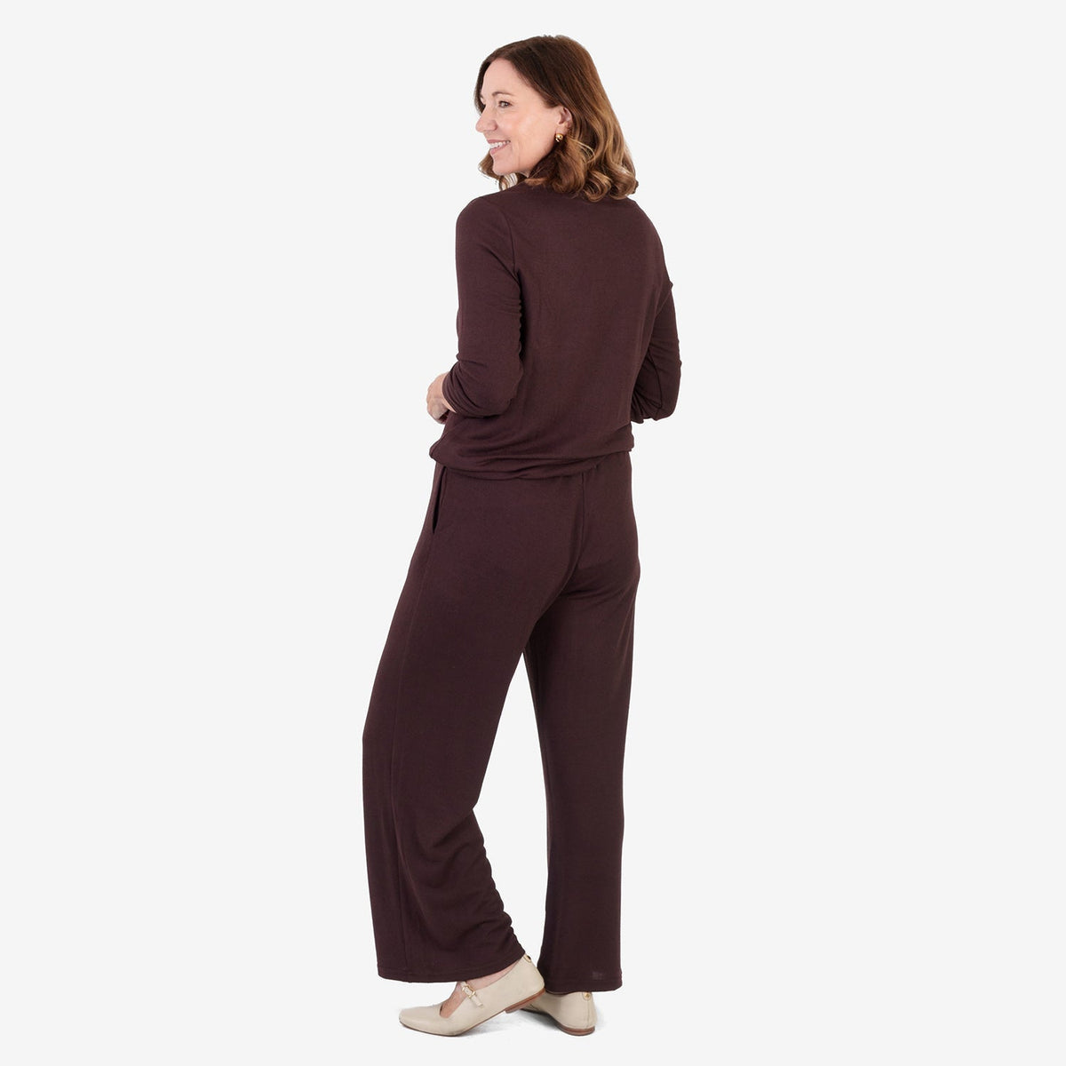 Women's Brushed Marl Turtleneck Top with Long Sleeves & Soft Ribbed Finish — photo 12