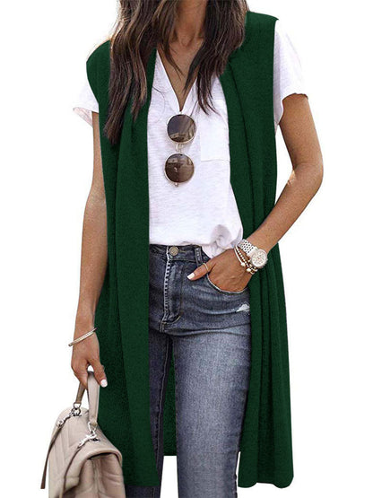 Women's Casual Oversized Open-Front Short-Sleeve Knit Vest — photo 4