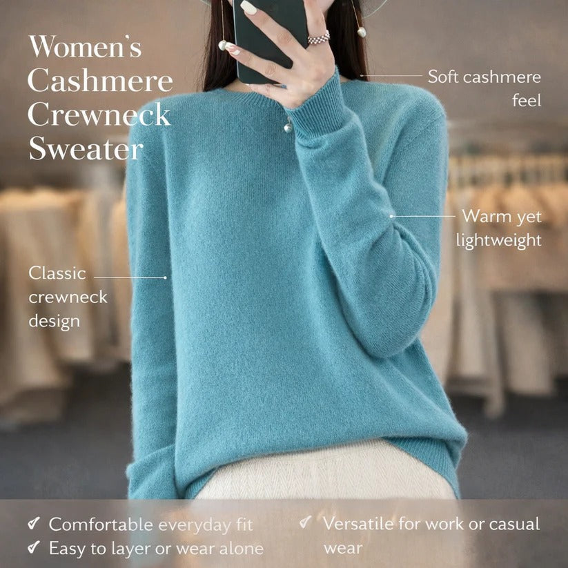 Women's Crewneck Cashmere Jumper - Pullover Style — photo 1