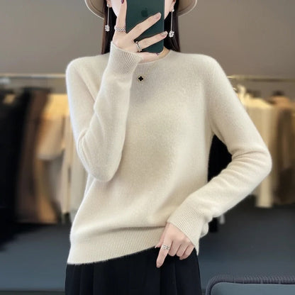 Women's Crewneck Cashmere Jumper - Pullover Style — photo 5