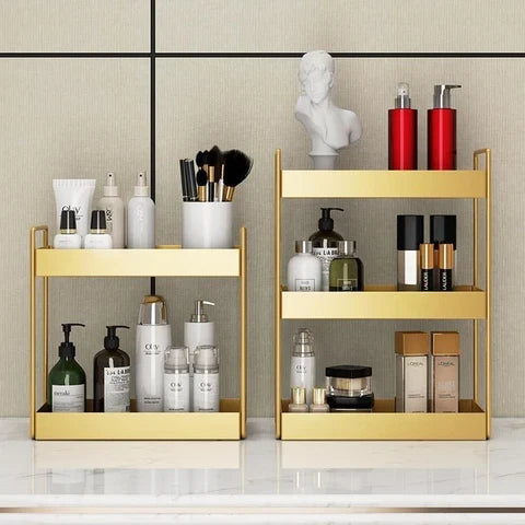 Vanity Organizer | Double-Layer Gold Finish & Space-Saving — photo 8