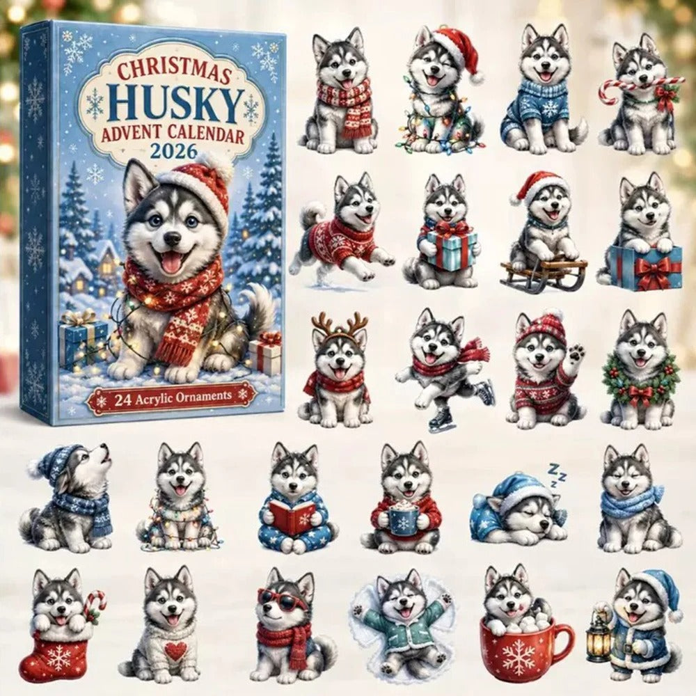 2026 Christmas Advent Calendar for Dogs - 24-Day Countdown with Husky Theme — photo 1