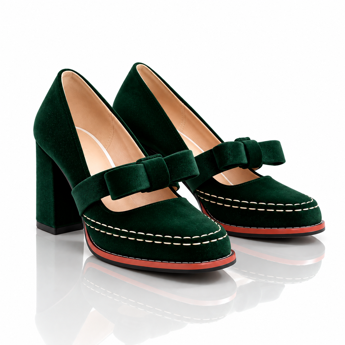 Nordspur | Bella Velvet Mary Jane Heels — photo 5