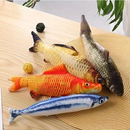 Flopping Fish Cat Toy – 4 Pack Interactive Moving Fish Cat Toys with Motion Sensor, USB Rechargeable — photo 1