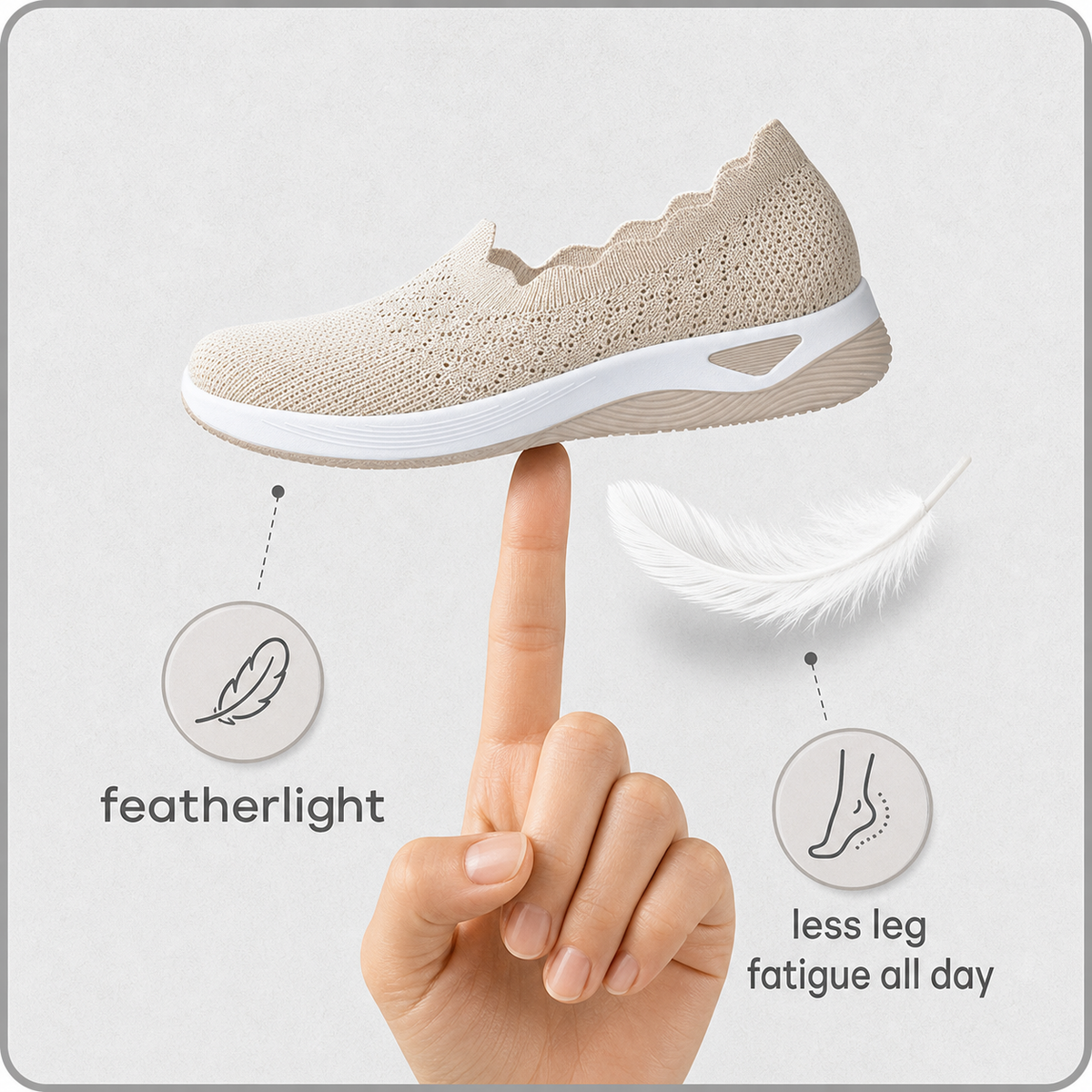 Cushioned Slip-On Walking Shoes for Women, Lightweight and Breathable — photo 27