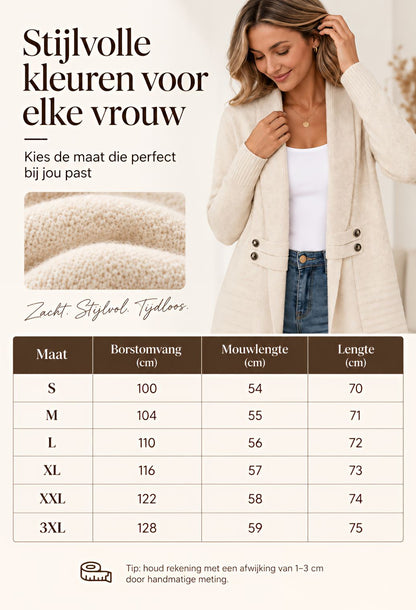 Women's Long Knit Cardigan with Flattering Fit and Shawl Collar — photo 12