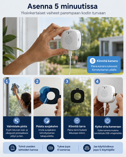 Window Security Camera – Indoor Window Mount Camera 2K with Colour Night Vision, Motion Alerts & SD Storage, No Drilling — photo 6