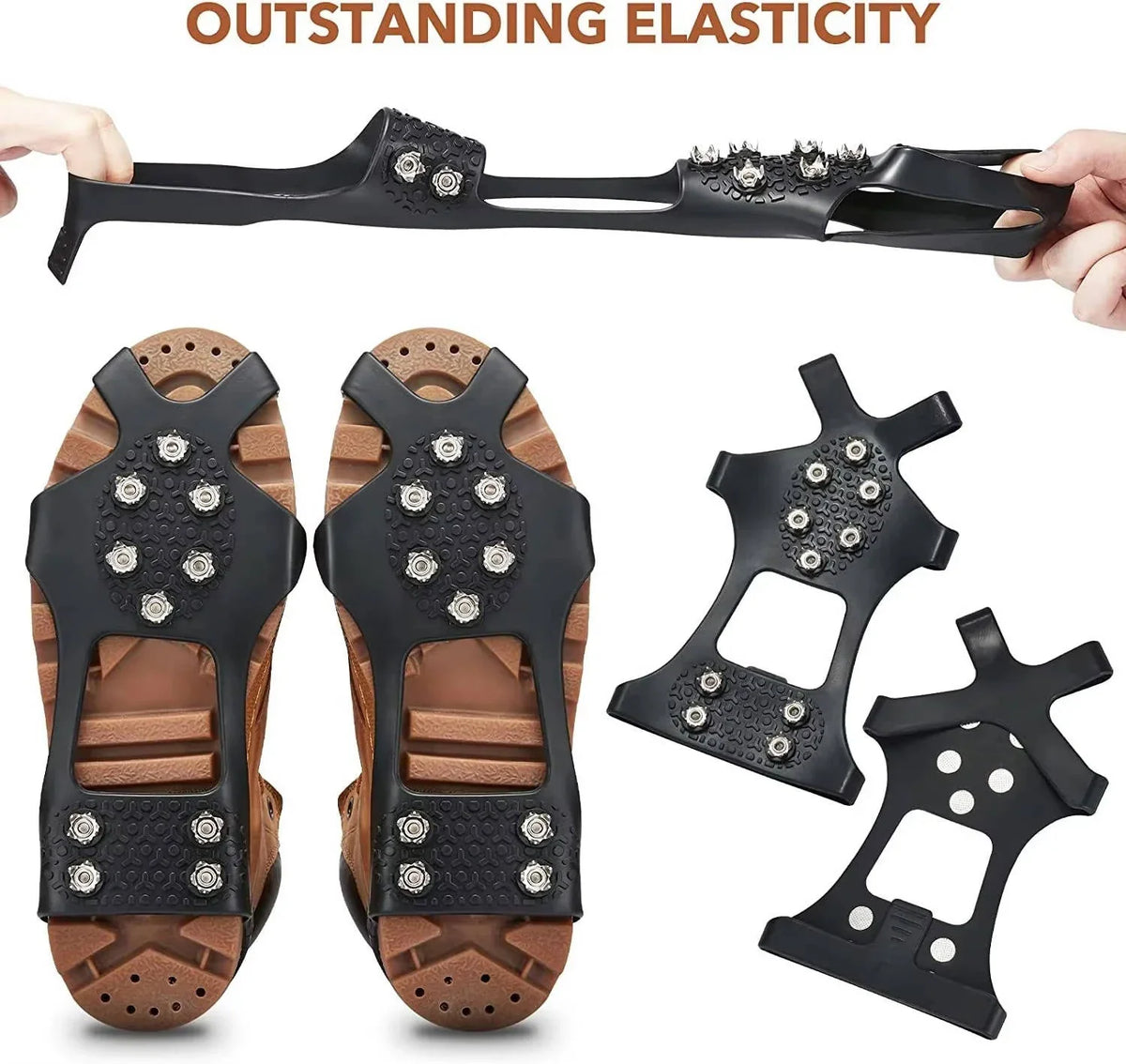 11-Spike Stainless Steel Ice Cleats for Shoes and Boots (Pair) — photo 7