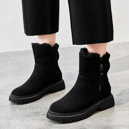 Chloe - Women's Cosy Winter Ankle Boots with Chunky Sole and Zip Closure — photo 1