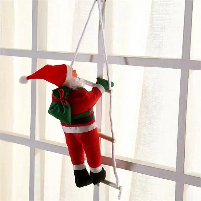 Christmas Decoration Climbing Santa with Rope Ladder and Fabric Suit for Indoor Holiday Decor — photo 2