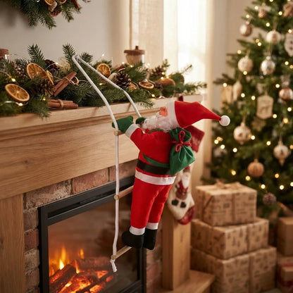 Christmas Decoration Climbing Santa with Rope Ladder and Fabric Suit for Indoor Holiday Decor — photo 5